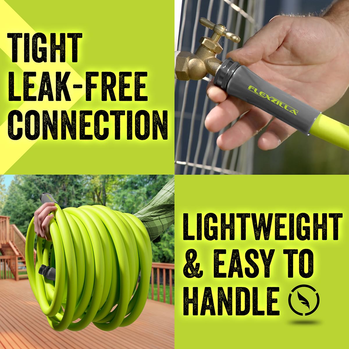 Flexzilla Garden Hose, 5/8 in. x 25'., Heavy Duty, Lightweight, Drinking Water Safe - HFZG525YW 🍁 All In One Marketplace Canada