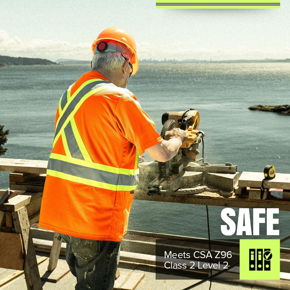 Pioneer High Vis Shirt for Men - Safety T-shirt - Class 2 đ All In One Marketplace Canada