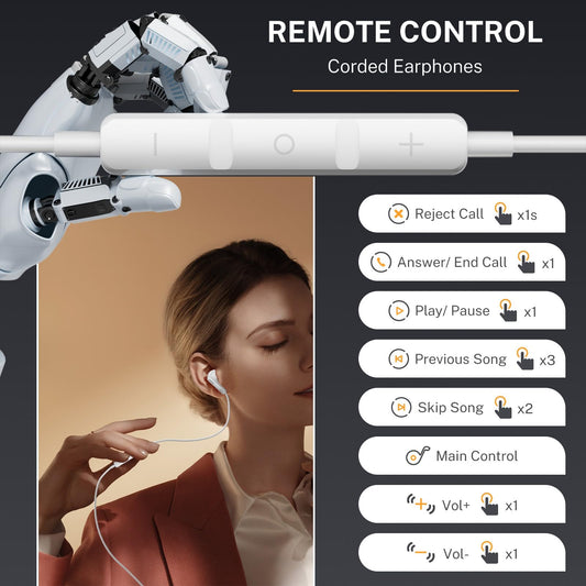 USB C Headphones, Type C Wired Earbuds for iPhone 17 15/16/ 15 Pro/ 15 Pro Max Headphones with Microphone Noise Isolation Stereo Wired Earphones for Samsung Galaxy S25 S24 S23 Ultra S22 S21FE Android 🍁 All In One Marketplace Canada