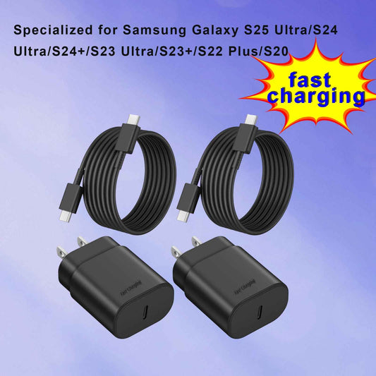 USB C Chargers,25W USB C Wall Charger Fast Charging,Fast Charger Type C for Samsung Galaxy S25 Ultra/S25/S25+/S24+/S24 Ultra/S24/S24+/S23 Ultra/S22 Ultra/S21【2 Pack】 🍁 All In One Marketplace Canada
