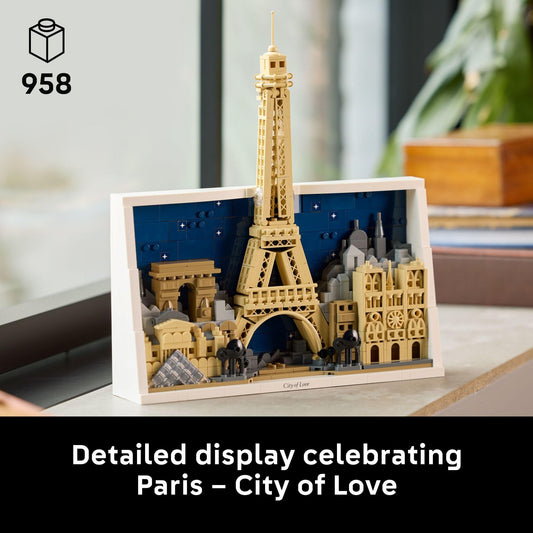 LEGO Architecture Paris – City of Love Building Set for Adults - DIY Office or Bedroom Decor for Women & Men, Ages 18+ - Buildable Frame to Hang or Stand for Display - Gift Idea for Birthdays - 21064 🍁 All In One Marketplace Canada
