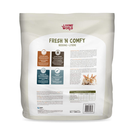 Living World Fresh 'N Comfy Bedding for Small Pets, 50L, Blue, Made from Recycled Newspaper, 99% Dust-Free 🍁 All In One Marketplace Canada