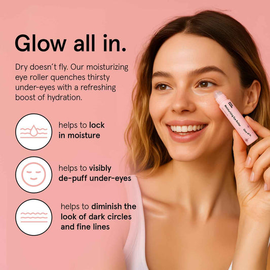 grace & stella Eye Serum Roller with Rose Quartz Rollerball - Hyaluronic Acid & Caffeine Under Eye Cream for Dark Circles & Puffiness - Airplane Travel Essentials - Vegan Skincare (15ml / 0.51floz) 🍁 All In One Marketplace Canada
