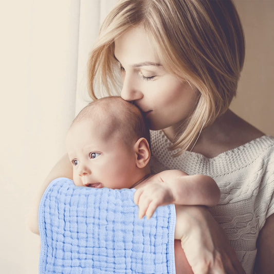 Looxii Muslin Burp Cloths 6 Pack 100% Cotton Muslin Cloths Large 20''x10'' Extra Soft Absorbent Burping Cloth for Baby Boys and Girls (Multicolor) 🍁 All In One Marketplace Canada