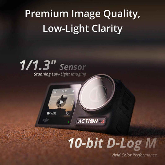 DJI Osmo Action 4 Essential Combo, 4K/120fps Waterproof Action Camera with a 1/1.3-Inch Sensor, Stunning Low-Light Imaging,10-bit & D-Log M Color Performance, Long-Lasting 160 Mins, Outdoor Camera 🍁 All In One Marketplace Canada