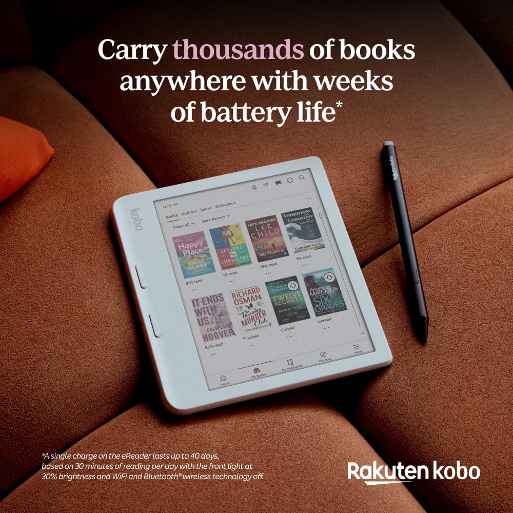 Kobo Libra Colour | eReader | 7ā Glare-Free Colour E Ink Kaleido 3 Display | Dark Mode Option | Audiobooks | Waterproof | Black š All In One Marketplace Canada