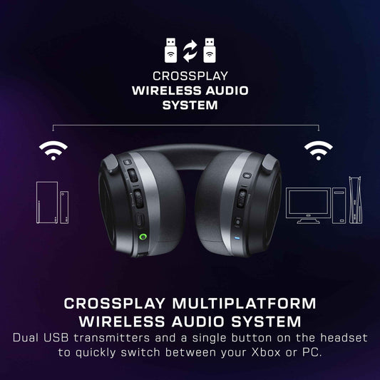 Turtle Beach Stealth 700 Wireless Multiplatform Gaming Headset for Xbox Series X|S, Xbox One, PC, PS5, PS4, & Mobile – 60mm Speakers, A.I. Noise-Cancelling Mic, Bluetooth, 80-Hr Battery – Black 🍁 All In One Marketplace Canada