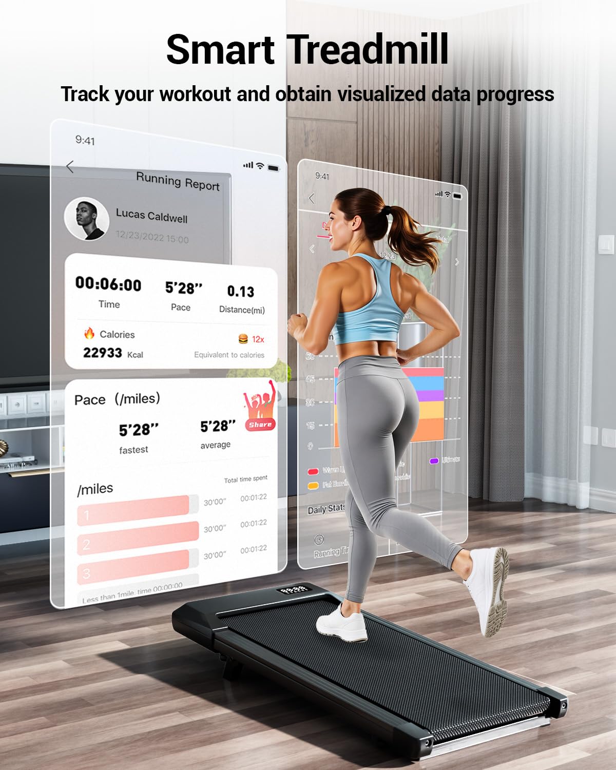 Superun Walking Pad,6% Manual Incline Walking Pad Treadmill,Under Desk Treadmill for Home Office, with App & Remote,2.5HP Quiet,LED Display,300 lbs Capacity 🍁 All In One Marketplace Canada
