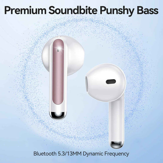 Wireless Earbuds, Bluetooth 5.4 in-Ear Headphones Wireless Bluetooth with ENC 4 Mics, Bluetooth Earbuds 50 Hour Noise-Cancelling Ear Buds with LED Indicator, IPX7 Waterproof for Sports/Work Rosa Gold 🍁 All In One Marketplace Canada