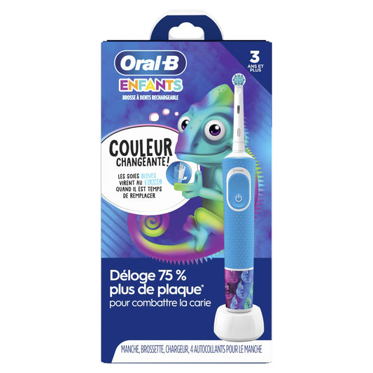 Oral -B Kid's Electric Rechargeable Toothbrush with Charger, Featuring Extra Soft Color Changing Bristles, for Ages 3+ 🍁 All In One Marketplace Canada