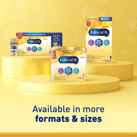 Enfamil A+, Baby Formula, Powder Tub, DHA (a type of Omega-3 fat) to help support brain development, Age 0-12 months, 663g, Packaging May Vary 🍁 All In One Marketplace Canada