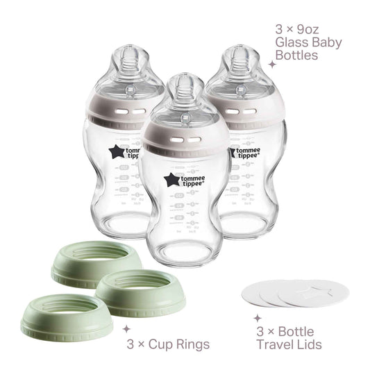 Tommee Tippee Natural Start Glass Baby Bottles, 0m+, 9oz/260ml 🍁 All In One Marketplace Canada