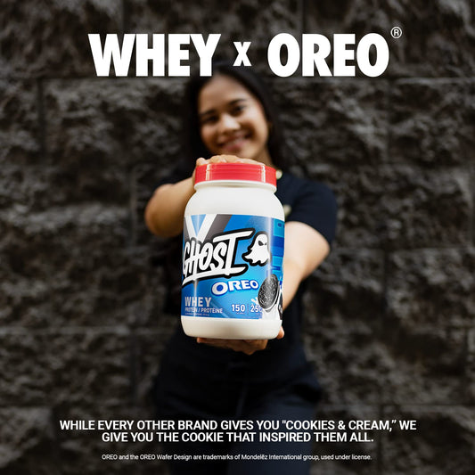 GHOST WHEY Protein Powder - 2lb, 25g of Protein - Whey Protein Blend - Post Workout Fitness & Nutrition Shakes, Smoothies, Baking & Cooking (Oreo) 🍁 All In One Marketplace Canada