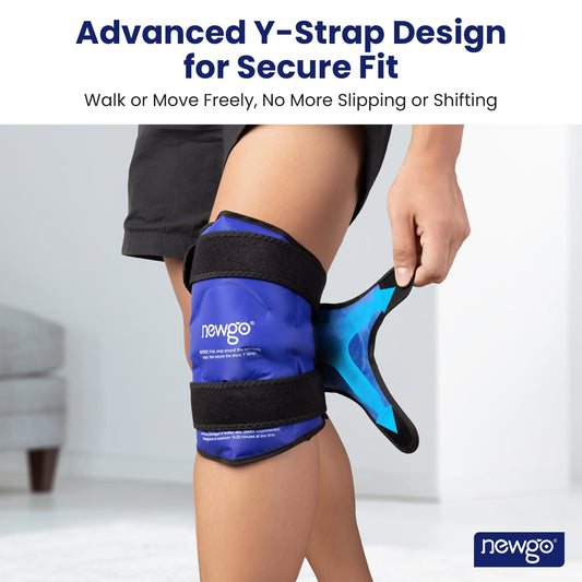 NEWGO Ice Pack for Knee Replacement Surgery, Reusable Gel Cold Pack Knee Ice Pack Wrap Around Entire Knee for Knee Injuries, Knee Ice Wrap for Pain Relief, Swelling, Bruises 🍁 All In One Marketplace Canada