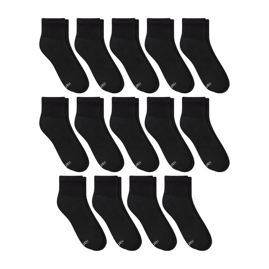 Hanes Womens Value Pack, Ankle Soft Moisture-wicking Socks, Available In 10 And 14-packs, Black - 14 Pack, 5-9 US 🍁 All In One Marketplace Canada
