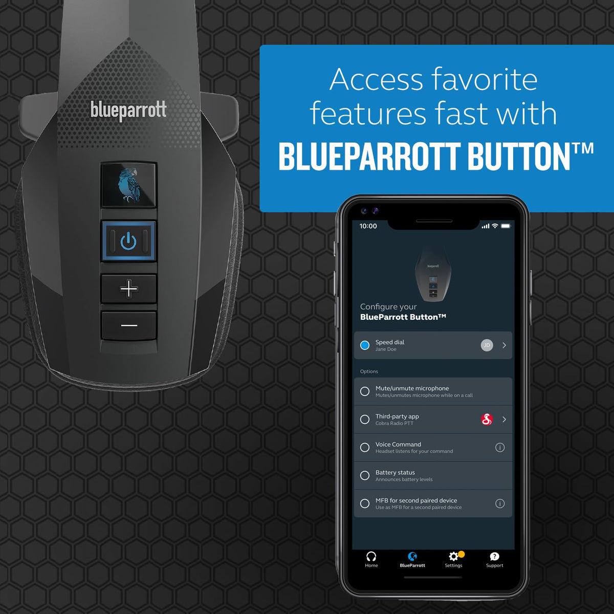 BlueParrott B350-XT Noise Cancelling Bluetooth Headset – Updated Design with Industry Leading Sound and Improved Comfort, Hands-Free Headset with Expanded Wireless Range and IP54-Rated Protection 🍁 All In One Marketplace Canada