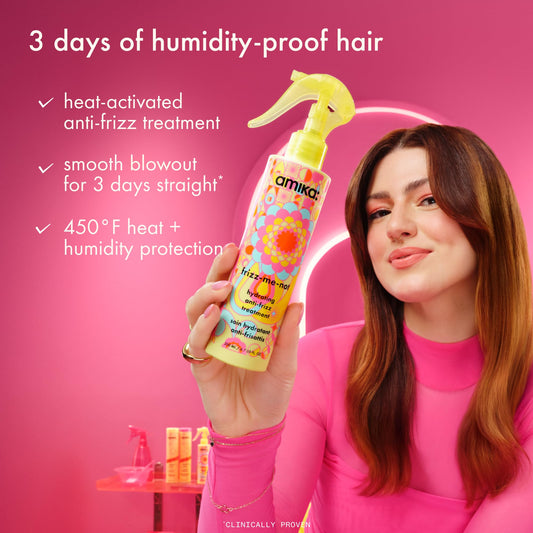 amika frizz-me-not hydrating anti-frizz treatment, 60ml | lightweight hydrating spray for medium to thick coarse hair types 2a-4c, humidity + heat protection, smooth frizz for up to 3 days 🍁 All In One Marketplace Canada