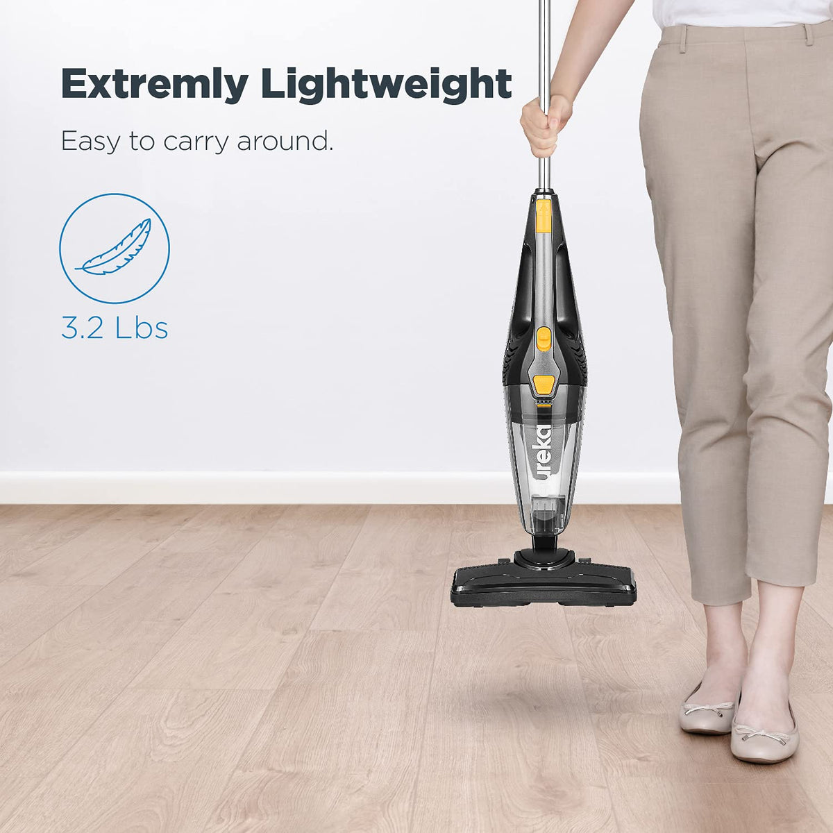 Eureka Home Lightweight Corded Stick Vacuum Cleaner, Powerful Suction Convenient Small Vacuum for Hard Floor, 3-in-1 Hand Vacuum, Blaze Black, NES212C đ All In One Marketplace Canada