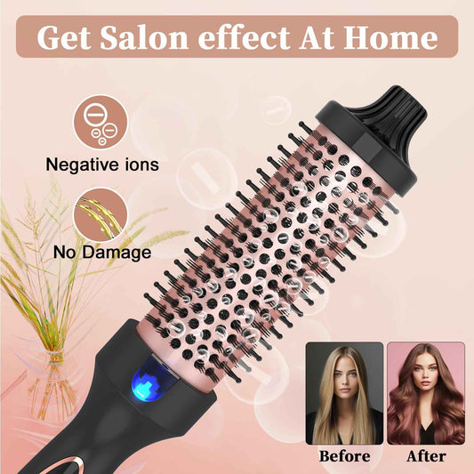 Hywestger Curling Iron Thermal Brush 1.5 Inch Global Voltage Travel-Friendly with Digital Display Temperature Ceramic Tourmaline Ionic Quick Heated Round Bush Suitable for Medium and Long Hair 🍁 All In One Marketplace Canada