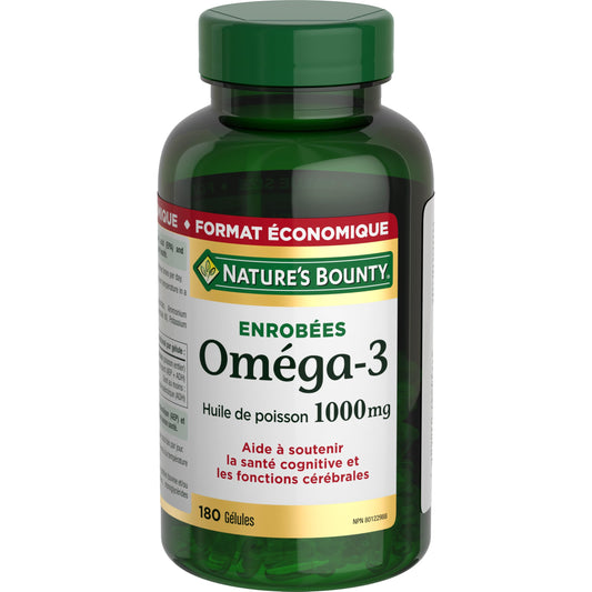 NATURE'S BOUNTY Omega-3 Fish Oil, 1000 mg, Softgels, 262.1 g 🍁 All In One Marketplace Canada