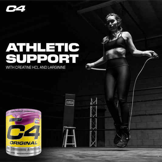 Cellucor C4 Original Pre Workout Powder - Sugar Free Preworkout Energy for Men & Women - 150mg Caffeine, Beta Alanine, Creatine - Grape Popsicle, 60 Servings 🍁 All In One Marketplace Canada