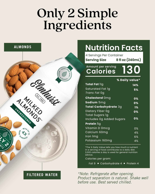 Elmhurst Unsweetened Almond Milk 6x946 ML 🍁 All In One Marketplace Canada