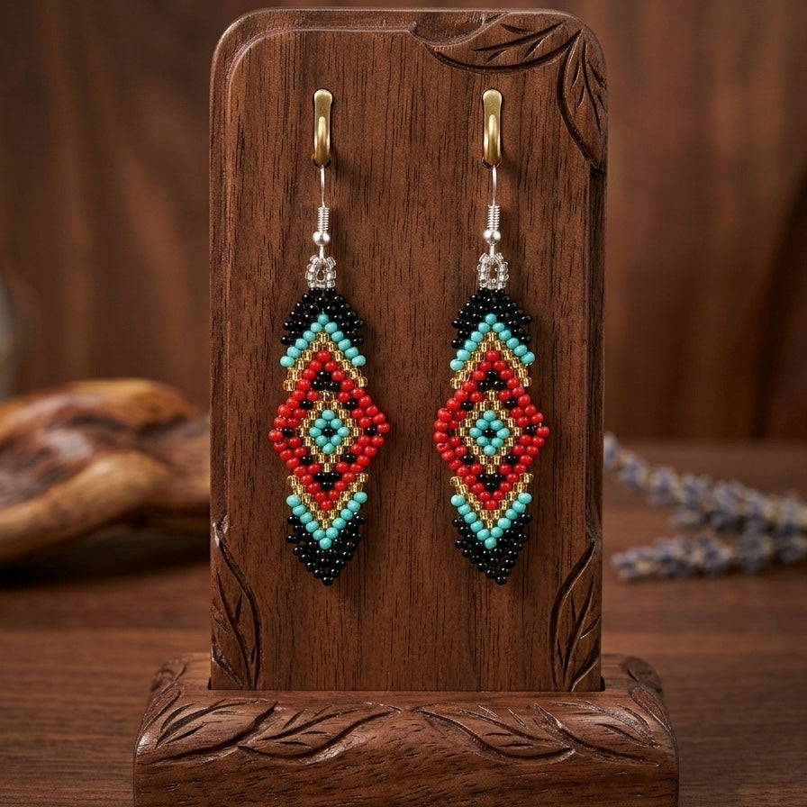 Soul Feather Earrings Red