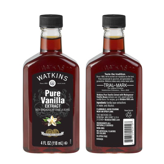 Watkins Pure Vanilla Extract with Madagascar Vanilla Beans, Non-GMO, Kosher, 118 ml, 1 Count 🍁 All In One Marketplace Canada