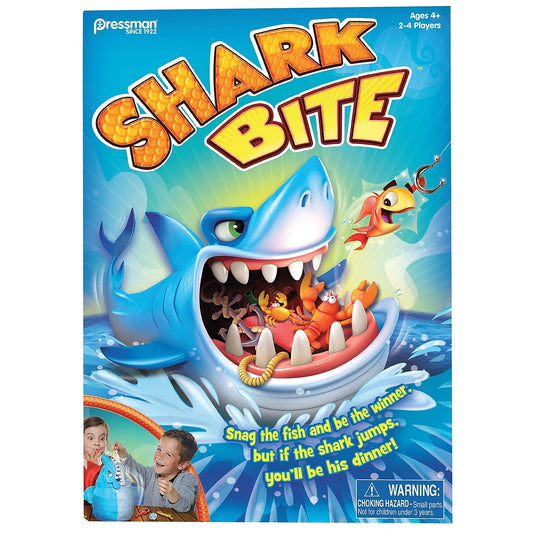 Pressman Shark Bite - Roll the Die and Fish for Colorful Sea Creatures Before the Shark Bites Game!, 5'' - Trilingual 🍁 All In One Marketplace Canada