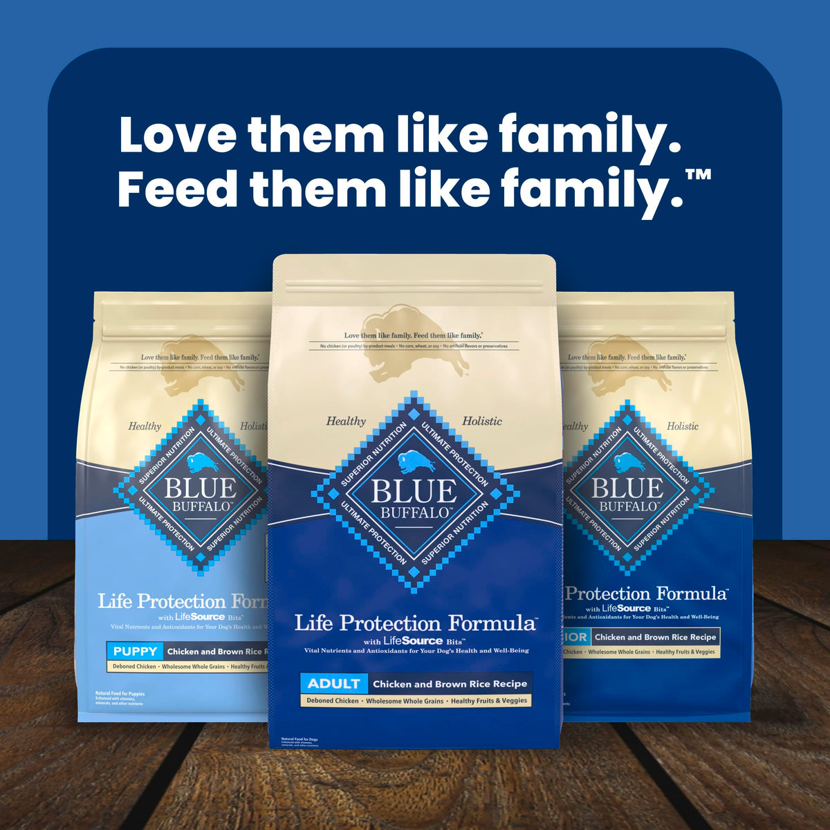 Blue Buffalo Life Protection Formula Chicken & Brown Rice Adult Dry Dog Food, Supports Immunity with Antioxidant-Rich LifeSource Bits, Promotes Healthy Muscle Development, 2.7kg/6lbs 🍁 All In One Marketplace Canada