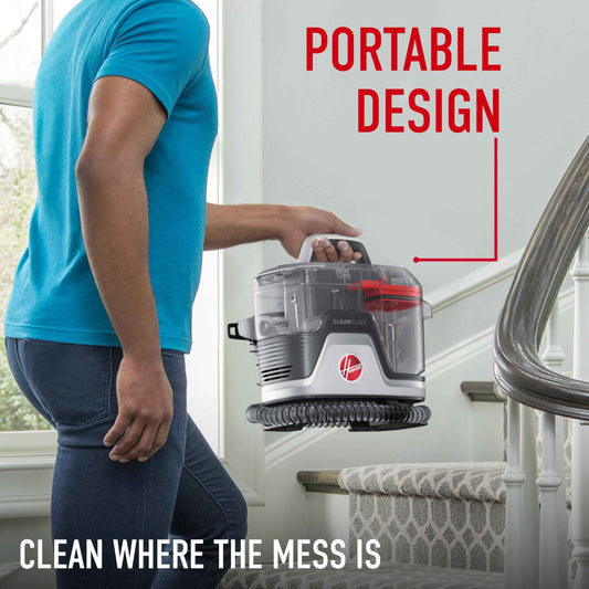 Hoover CleanSlate FH14000V Portable Carpet and Upholstery Spot Cleaner Machine with Dual Tank Technology, 40 oz Capacity, 7 Inch WidePath Tool, Pet Stain Remover, Red 🍁 All In One Marketplace Canada