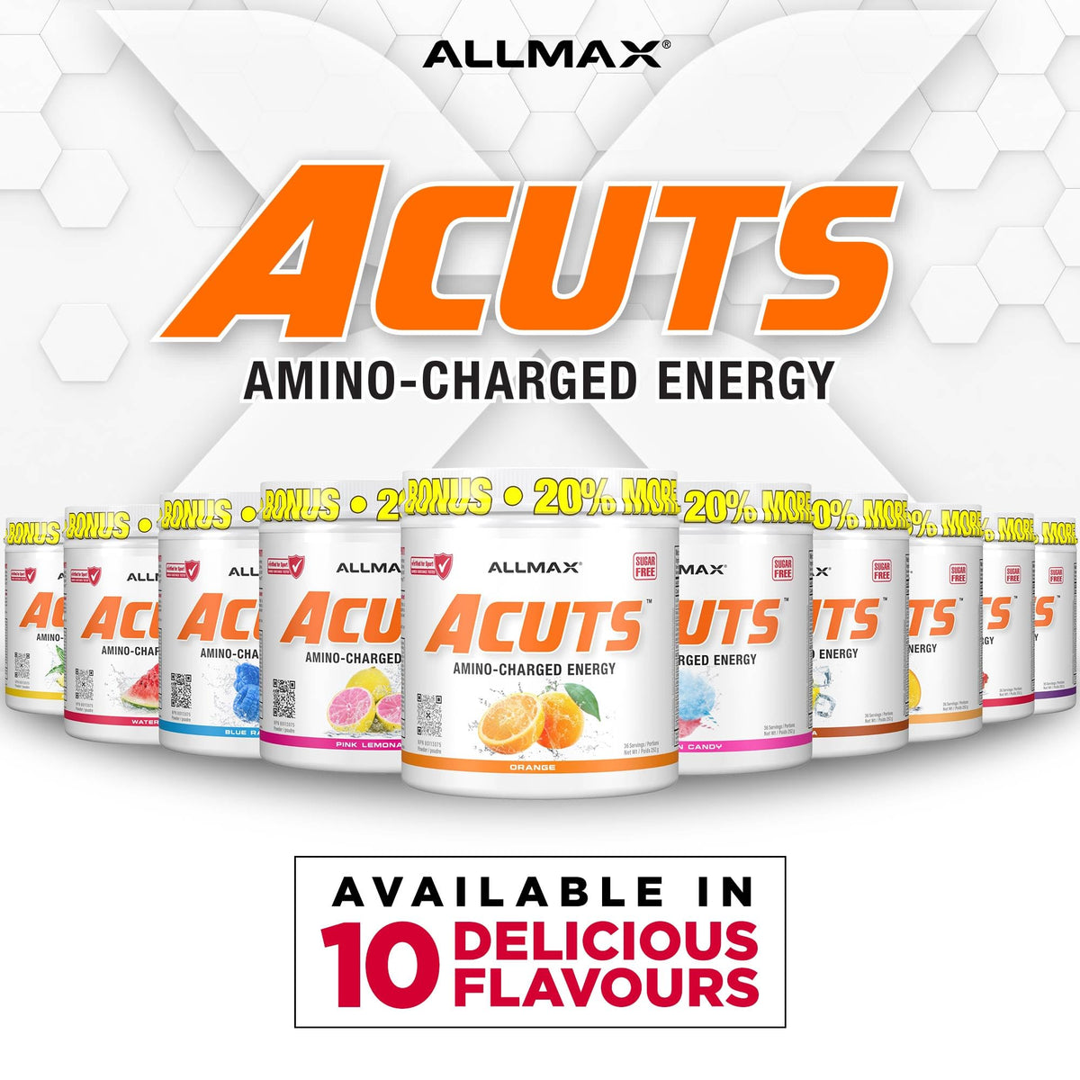 ALLMAX ACUTS Amino Energy Powder, Pina Colada, 30 Servings 🍁 All In One Marketplace Canada