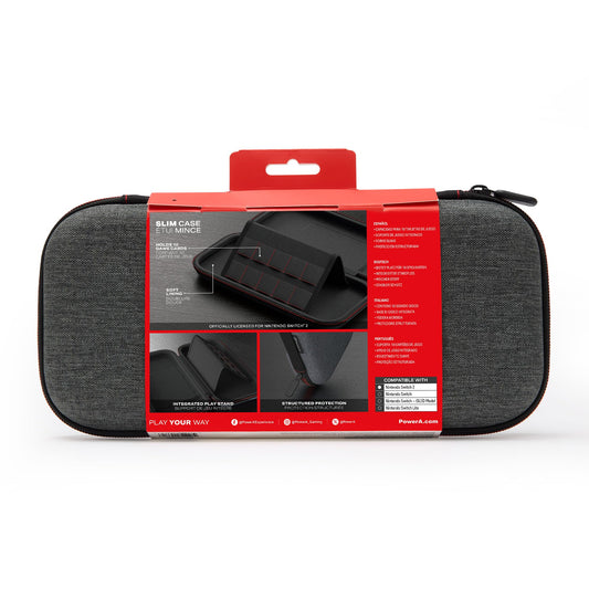 PowerA Slim Case for Nintendo Switch 2 - Dark Heather Grey, Officially Licensed, Protective Case, Holds 10 Game Cards, Padded Screen Protector, Built-in Play Stand 🍁 All In One Marketplace Canada