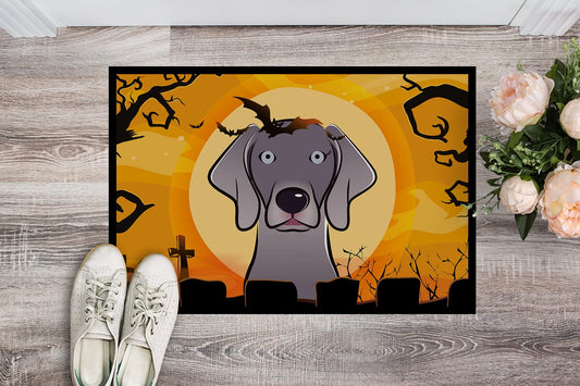 Caroline's Treasures BB1789JMAT Halloween Weimaraner Door Mat, Indoor Rug or Outdoor Welcome Mat 24x36 Doormat, 24H X 36W, Multicolor