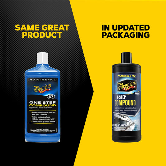 Meguiar’s Marine/RV One Step Boat Compound, Oxidation Remover for Boat, Boat Water Spot Remover, Also Removes Stains and Scratches, Restores Color and Shine to Fiberglass Gel Coat Finishes, 32 Oz 🍁 All In One Marketplace Canada