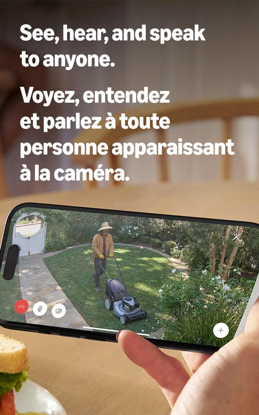 Ring Outdoor Cam (Stick Up Cam) | Weather-Resistant Outdoor Camera, Live View, Color Night Vision, Two-Way Talk, Motion alerts, Works with Alexa | White 🍁 All In One Marketplace Canada