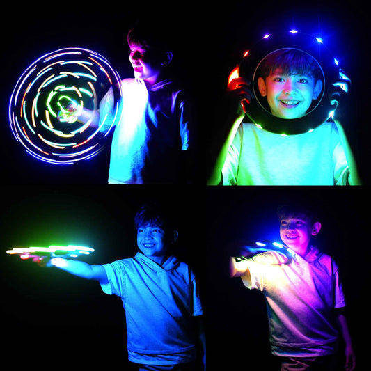 TOSY Flying Ring - 36 RGB Multicolor LEDs, Super Bright, Lost Mode, Auto Light Up, Birthday Gift for Kid/Teen/Boy/Girl, Safe, Waterproof, Pool/Beach/Camping Toy 🍁 All In One Marketplace Canada