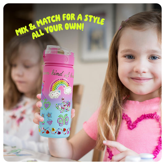 Decorate Your Own Glow-in-the-dark Water Bottle Kit for Girls - 6 7 8 Year Old Girl Birthday Gift Ideas - Gifts for Girls Ages 6-7 6-8 - Arts and Crafts for Kids Age 6-8 - Unicorn Mermaid Toys 🍁 All In One Marketplace Canada