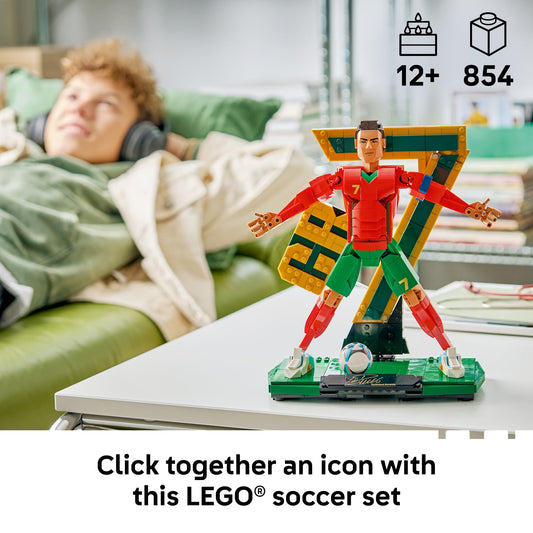 LEGO Editions Cristiano Ronaldo – Soccer Legend - Building Set for Boys & Girls, Ages 12+ - Collectible Soccer Gift with Plaque - Kids Bedroom or Shelf Decor - 43016 🍁 All In One Marketplace Canada