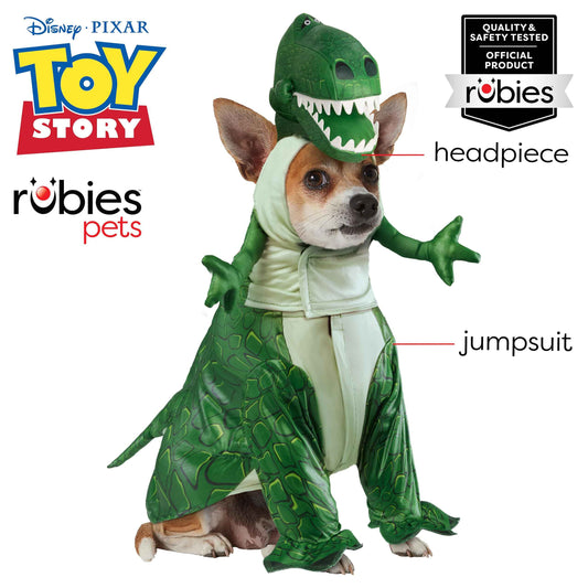 Rubies Disney Toy Story Pet Costume, Rex, Large for Themed Parties and Halloween