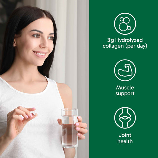 Organika Enhanced Collagen Protein Capsules - For Healthy Hair, Skin, Nails, Joints - Hydrolyzed For Better Absorption – Grass-Fed, Non-GMO - 240 Capsules 🍁 All In One Marketplace Canada