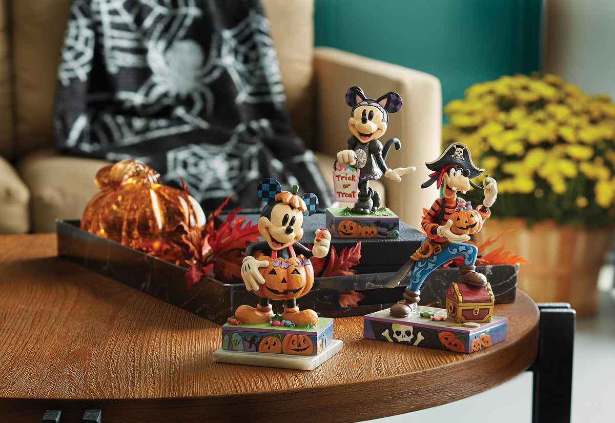 Enesco Disney Traditions by Jim Shore Halloween Mickey Mouse in Pumpkin Costume Figurine, 6.125 Inch, Multicolor
