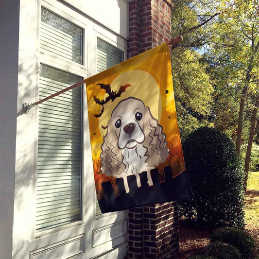 Caroline's Treasures BB1774CHF Halloween Cocker Spaniel House Flag Large Porch Sleeve Pole Decorative Outside Yard Banner Artwork Wall Hanging, Polyester, House Size, Multicolor