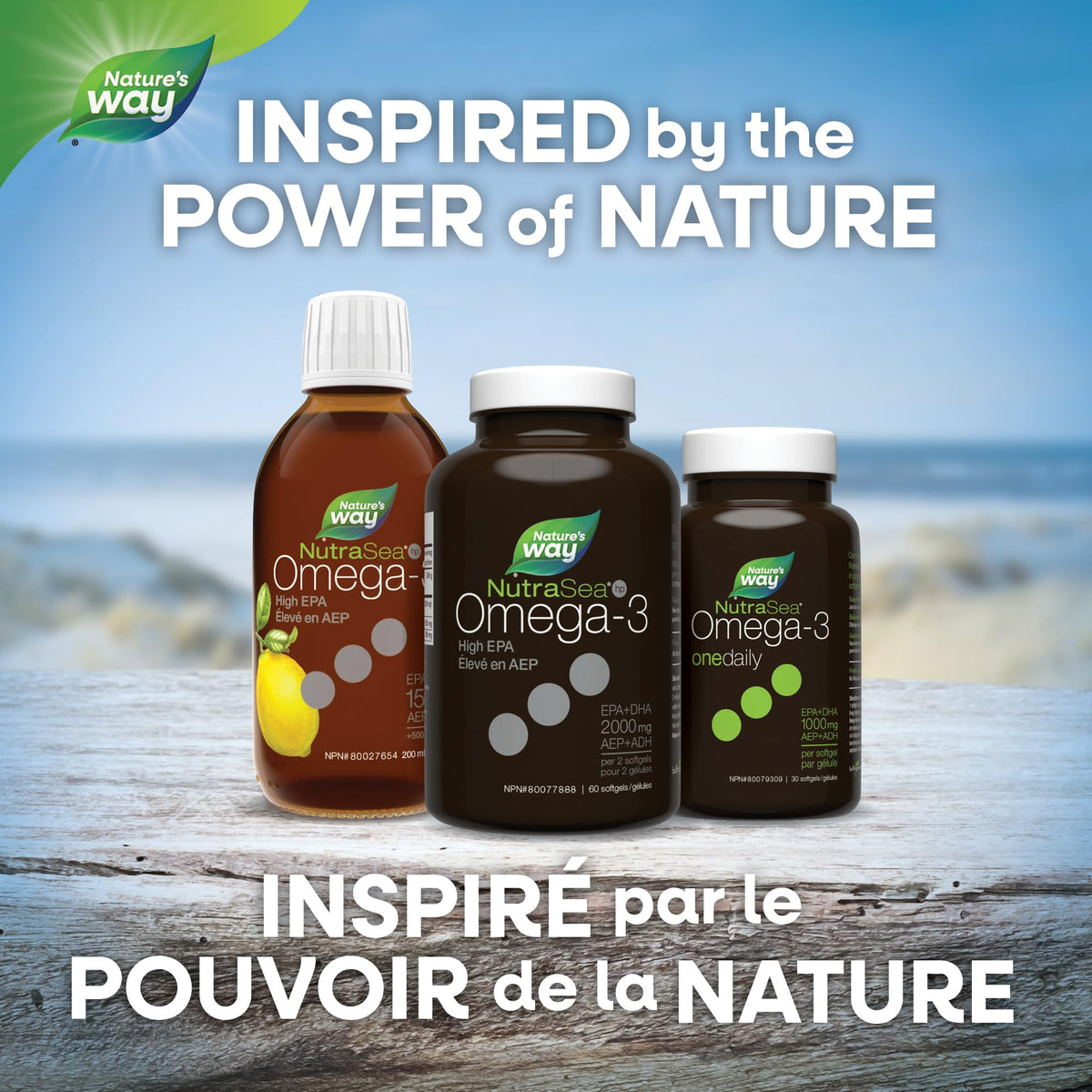 Nature's Way NutraSea HP Omega 3 Extra Strength Supplement with Fish Oil โ Fresh Mint Flavour โ Heart & Brain Support for Adults and Kids 9+ โ 60 Softgels ๐ All In One Marketplace Canada