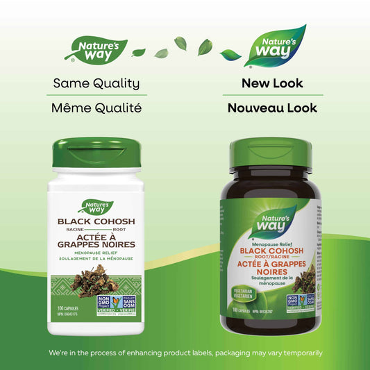Nature's Way Black Cohosh Root – Hormone Balance for Women – 540mg Herbal Supplement for Menopausal Symptoms – Helps Relieve Menstruation Pain & Premenstrual Symptoms – 100 Vegetarian Capsules 🍁 All In One Marketplace Canada