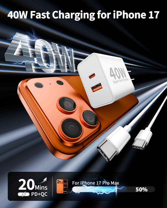 USB C Charger Block, 2Pack 40W Dual Port Type C Fast Wall Charger Plug Cube 🍁 All In One Marketplace Canada
