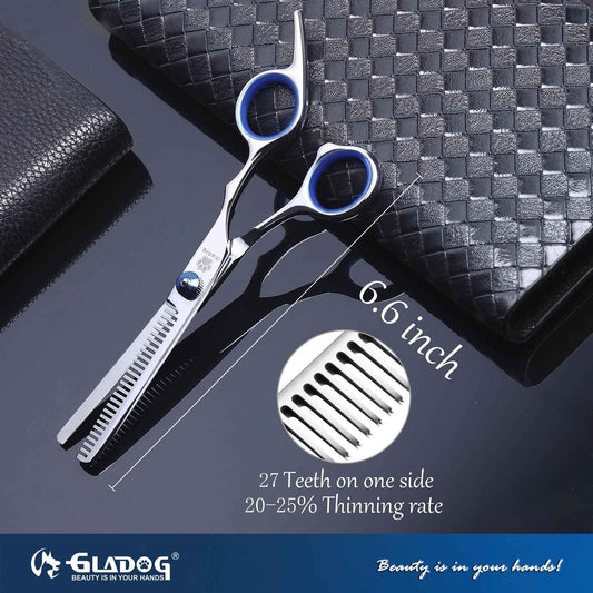 GLADOG Dog Grooming Scissors Kit with Safety Round Tips, Professional 6 in 1 Grooming Scissors for Dogs, Sharp and Durable Dog Shears for Dogs Cats Pets 🍁 All In One Marketplace Canada