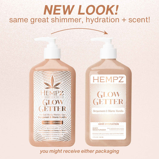 Hempz Glow Getter Body Lotion, Hydrating Moisturizer with Shimmer, 500 ml. 🍁 All In One Marketplace Canada