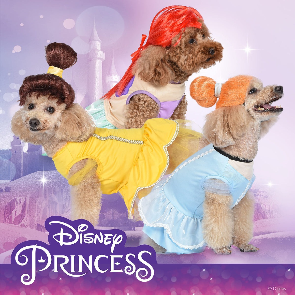 Disney for Pets Halloween Disney Princess Belle Costume - Small -| Disney Princess Halloween Costumes for Dogs, Officially Licensed Disney Dog Halloween Costume, Yellow (FF22921)