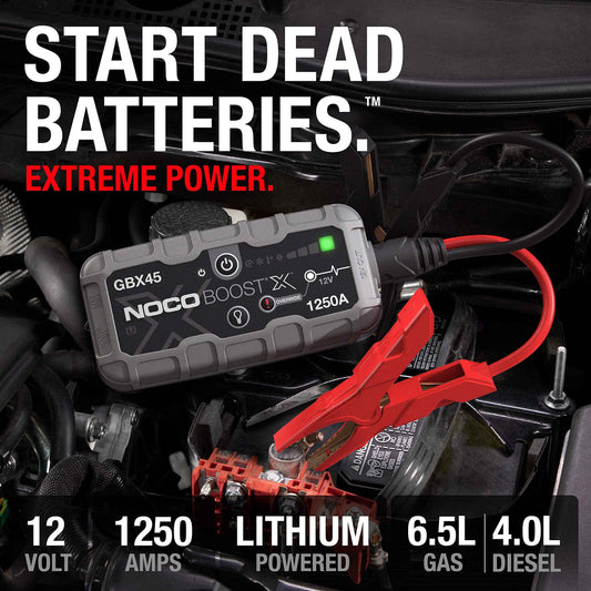 NOCO Boost X GBX45: 1250A UltraSafe Jump Starter – 12V Lithium Battery Booster Pack, Portable Jump Box, Power Bank & Jumper Cables - for 6.5L Gas and 4.0L Diesel Engines 🍁 All In One Marketplace Canada